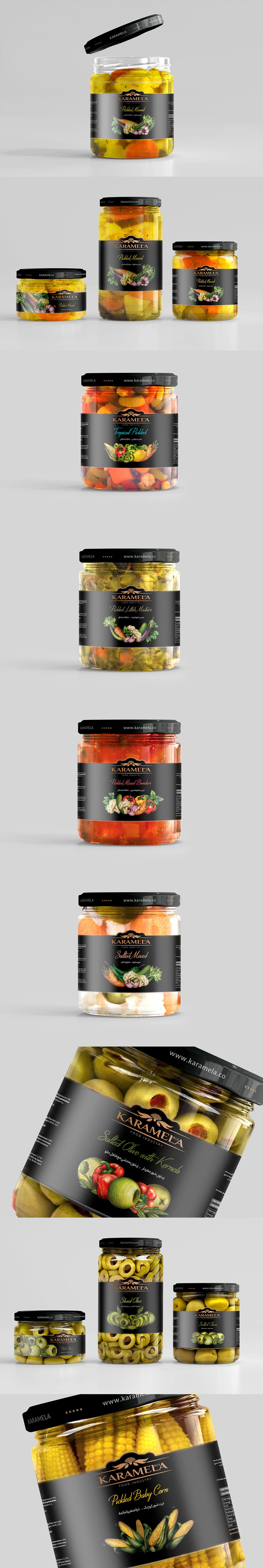 karamela brand pickle label design